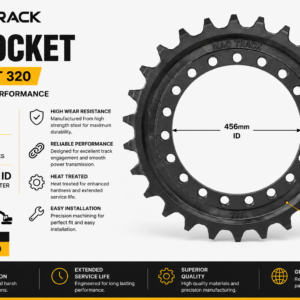 Sprocket 21T 16BH 456mm ID for CAT 320 excavator by MAQ TRACK